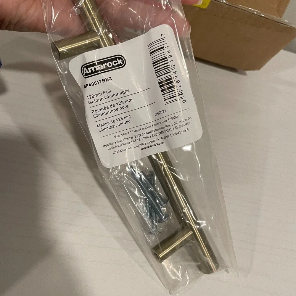 *10-PACK*‎ Amerock 5-1/16 in. Golden Champagne Cabinet Drawer Bar Pulls *NEW*